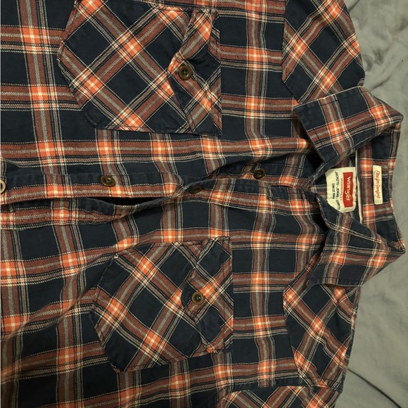 Wrangler Western Flannel Shirt Mens Medium Plaid Flex for Comfort Workwear NWOT - Picture 14 of 16